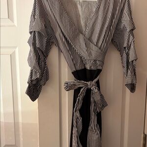 Honey and Rosie Black Striped Dress